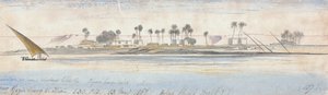 Gezir Sherg el Hianの近く 作： Edward Lear